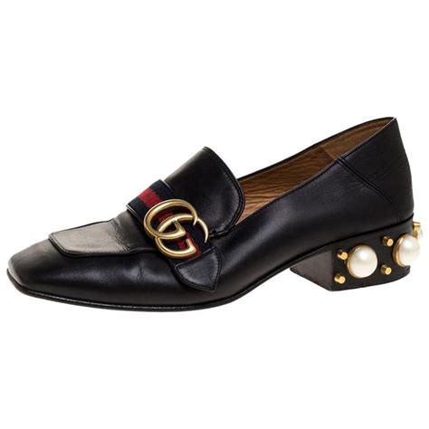 gucci loafers pearl